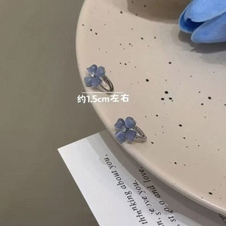 Bông tai Mori Series Ice trong suốt hoa xanh ánh sáng nhẹ, phong cách thời trang, thiết kế siêu nhẹ