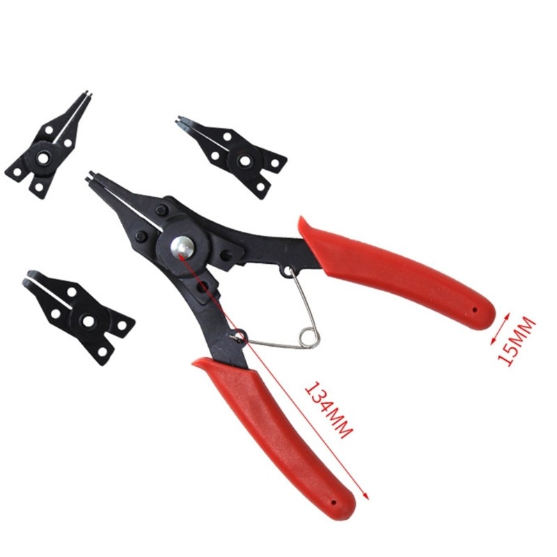 Fol 4 trong 1 Snap Nhẫn Kìm Circlip Kìm Bên Trong Bên Ngoài Chịu Lực Cho Nhẫn