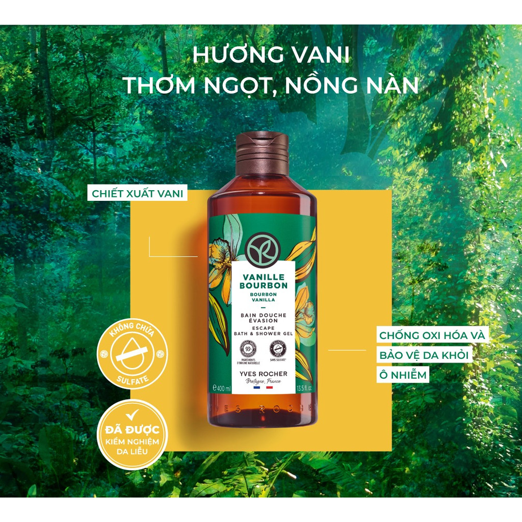 Ảnh Combo 2 sữa tắm hương vani và hương biển Yves Rocher 400mlx2 2