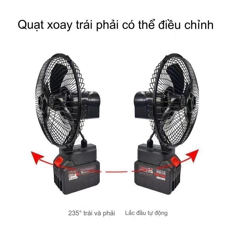 🔥🔥Quạt Tích Điện Pin 10-15 Cell Dùng Liên Tục 4-8H, Quạt Makita Để Bàn 2 Cấp Độ Gió Siêu Mát