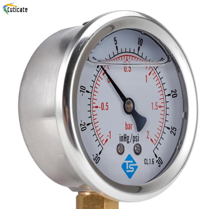 Đồng hồ đo áp suất chân không 68 Mm, -1 / 0 Thanh và -30 * - Kết nối nam dưới