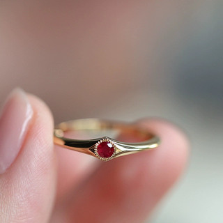 Nhẫn S925 giả đá quý nữ, thiết kế retro cổ điển, có thể điều chỉnh, đá garnet/ruby, phong cách hàng ngày
