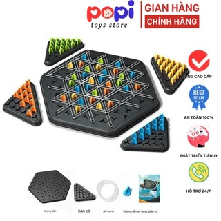 Cờ Liên Xích, Đồ Chơi Cờ Vua Tam Giác Dây Chun Boardgame, Phát Triển Tư Duy Trí Tuệ Cho Trẻ Em.