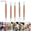 Công cụ kết cấu đồ gốm Dao khắc thủ công DIY Tay cầm bằng nhựa Vòng hai đầu Khắc Dao đất sét Công cụ khắc mịn VN