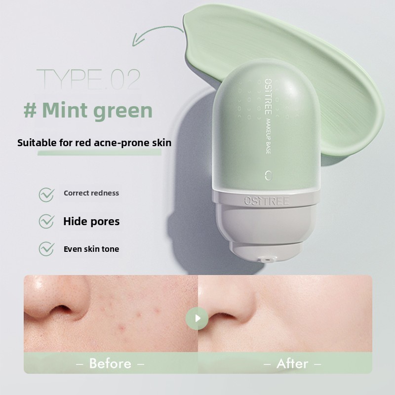 Ositree kem cô lập kem nền chất lỏng tiền xử lý kem che khuyết điểm giữ ẩm ba trong một bột qtuu