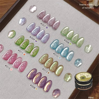 Keo móng tay Annies mắt mèo, gel trong suốt, màu ổi xanh lá, hạt thủy tinh, quang trị liệu