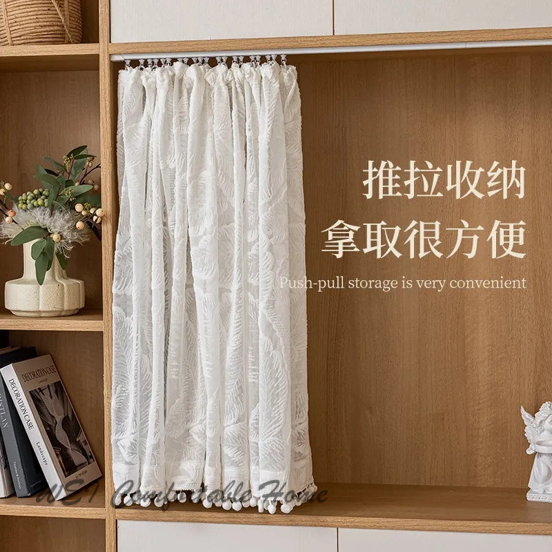 Tủ Chặn Rèm Tủ Quần Áo Rèm Cửa Chống Bụi Rèm Cửa Không Đục Lỗ Rèm Tủ Velcro D