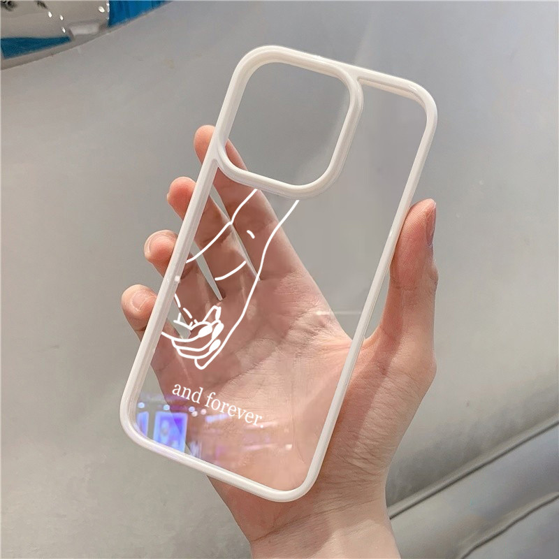 Dành Cho Samsung A35 A15 A05S A06 A26 A36 A55 A16 A56 A54 A12 A52 A34 5G A32 Cặp Đôi Cầm Tay Silicon Trong Suốt Chống Sốc