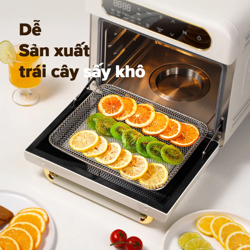 TJean lò nướng hơi nước không dầu 12L steam oven lò nướng Nồi Hấp Điện đa chế độ nấu cài sẵn (12 tháng)