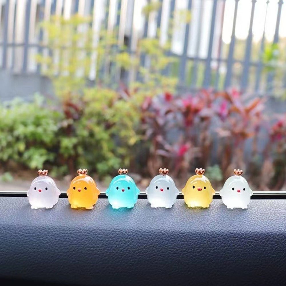 6 Chiếc Vui Nhộn Dạ Quang Thái Gà Con Xe Dash Trang Trí Xe Phía Sau Gương Trang Trí Phụ Kiện Nội Thất Cho Văn Phòng Tại Nhà