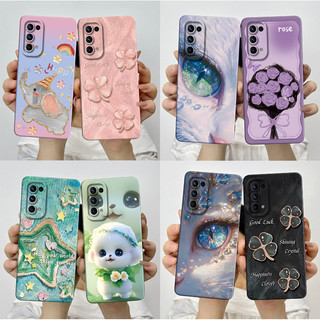 Dành Cho OPPO Reno 5 Pro 4G 5G Reno5 Reno5Pro 5Pro Ốp Điện Thoại Thẩm Mỹ Hoa Bướm Xinh Đẹp Vỏ Chống Sốc Cao Su Mềm Mỏng Ốp Lưng TPU