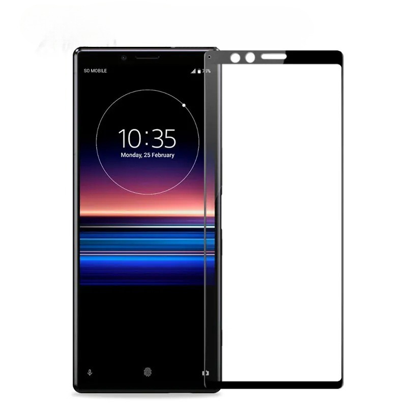 Dành Cho Sony Xperia 8 5 10 V IV III II Vl XA3 Plus Lite 100D HD Đen Edge Kính Cường Lực Phim Cho Sony Xperia 1 VII VI V IV III II Chống Trầy Xước Kính Chống Cháy Nổ Bảo Vệ Màn Hình
