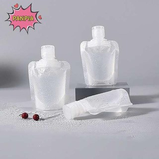 Pnpia Trong Suốt Clam Bao Bì Túi Nhựa Đứng Lên Túi Đựng Nước Du Lịch Di Động Chất Lỏng Trang Điểm Túi Đóng Gói Cho Lotion Dầu Gội Boutique