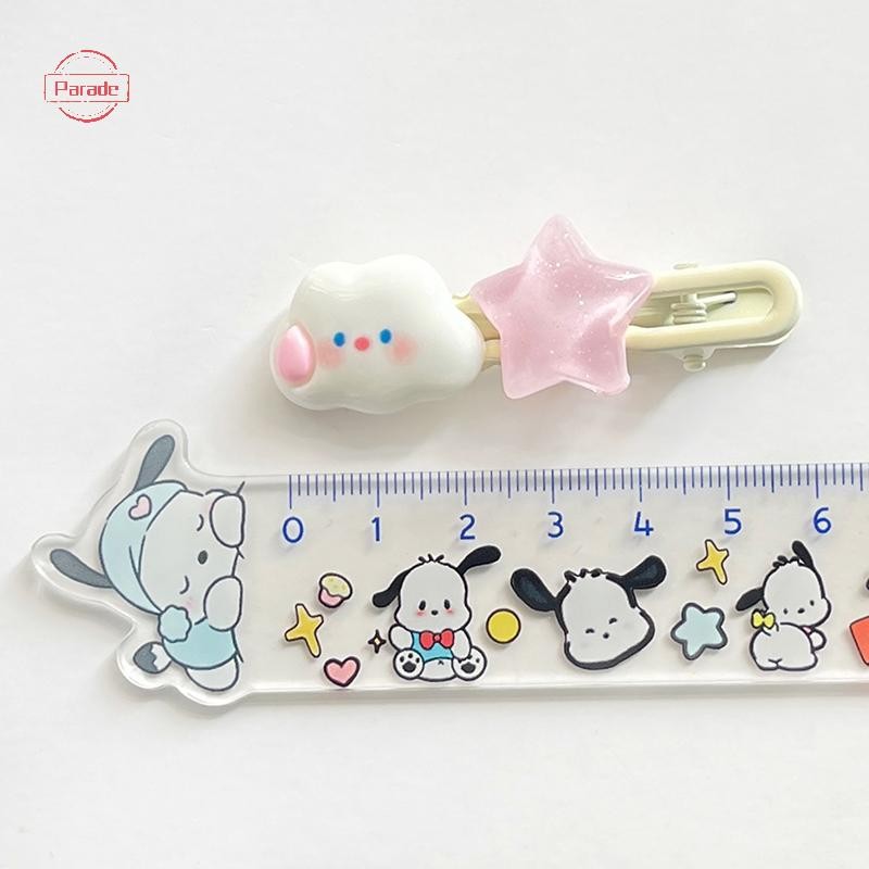 Cuộc diễu hành Đáng Yêu Đám Mây Ngọt Ngào Ngôi Sao Dễ Thương Màu Hồng Pentagram Kẹp Tóc Nữ Tính Bên Nổ Kẹp Mũ Phụ Kiện Tóc VN