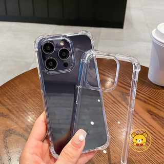 Ốp Lưng Trong Suốt Chống Sốc Cho iPhone 15 14 Plus 13 12 11 Pro Max Mini X XR XS 8 7 6 6S Plus SE 2020 2022 Vỏ Điện Thoại Đơn Giản Và Phong Cách Bảo Vệ Toàn Diện Vỏ Chống Rơi