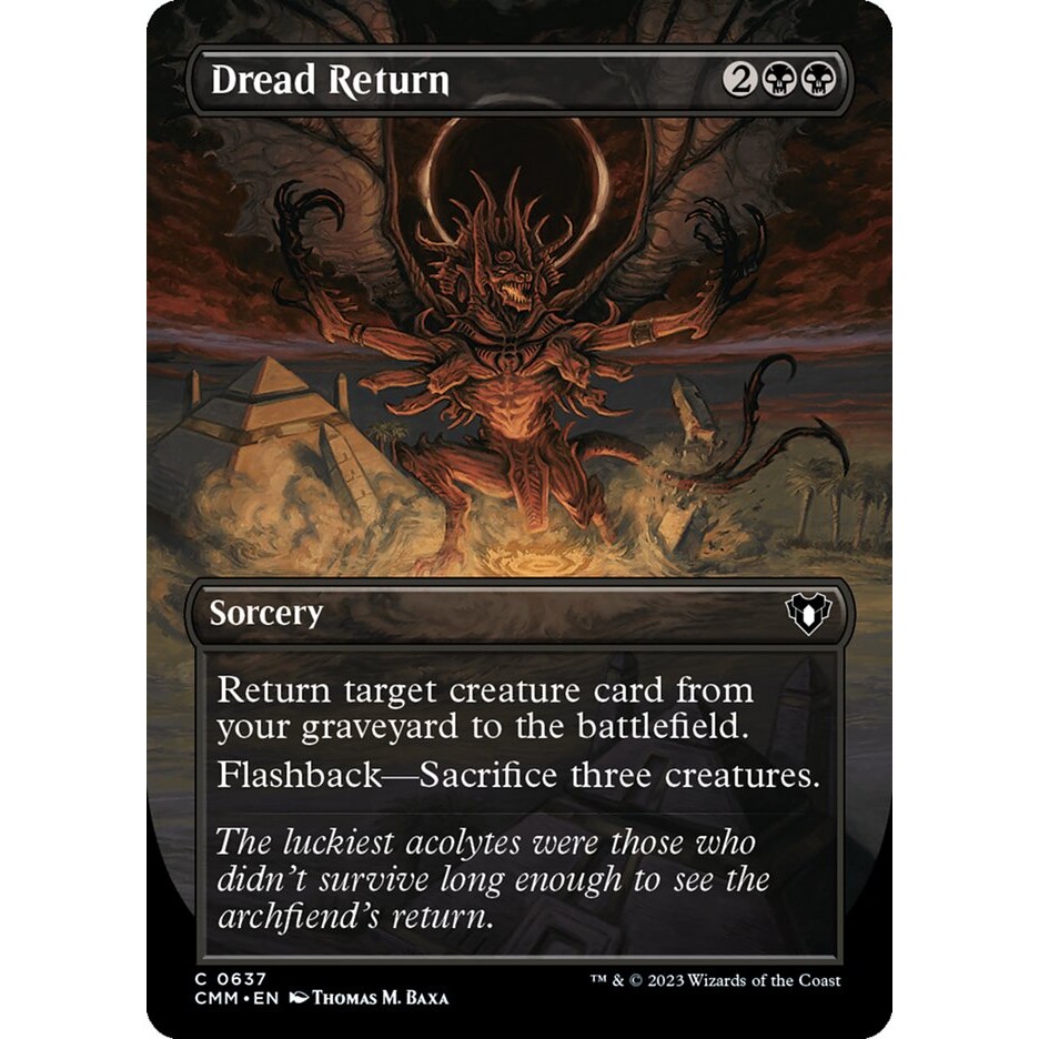 Magic the Gathering- Commander Masters - Dread Return (Borderless ...