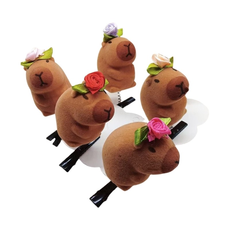 YOI 5 Chiếc Dễ Thương Capybara Sang Trọng Kẹp Tóc Đáng Yêu Capybara Kẹp Tóc Phong Cách Trang Trí Tóc Thích Hợp Cho Thời Trang Trung Hoa