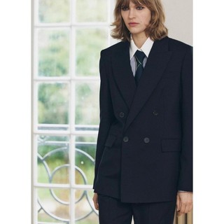 Zara Thu Đông Phong Cách Mới Nữ Âu Mỹ Phong Cách Quần Thẳng9382320  Blazer ngực đôi9380320
