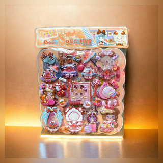 Sét 2 vỉ sticker hình nổi 3D các nhân vật hoạt hình Disney, hình dán nổi ngộ nghĩnh đáng yêu màu sắc sinh động ss-227