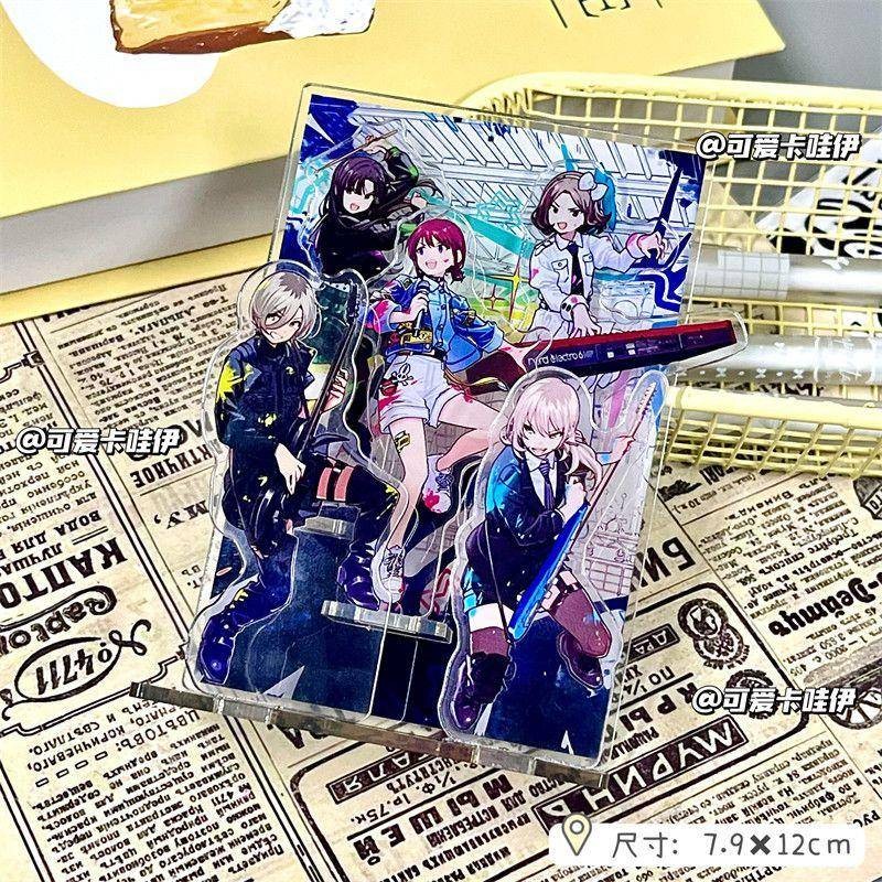 Girls Band Cry Acrylic Standee Trang trí máy tính để bàn, Chân đế nhân vật ban nhạc Anime, Nghệ thuật 2D chất lượng cao, Món quà hoàn hảo cho bạn bè và những người thân yêu