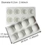 GUSTAVA 1 Cái Dụng Cụ Làm Bánh Ngọt, Khuôn Silicon Hình Cầu Trắng DIY, Trang Trí Bánh Hình Quả Bóng Bền Sử Dụng 8 / 10 Khoang Nhà Bếp Máy Nướng Phụ Kiện Món Tráng Miệng Pháp Chocolate Truffle