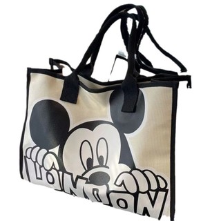 Túi tote đa năng cầm tay in hình Mickey hoạt hình mới sức chứa lớn