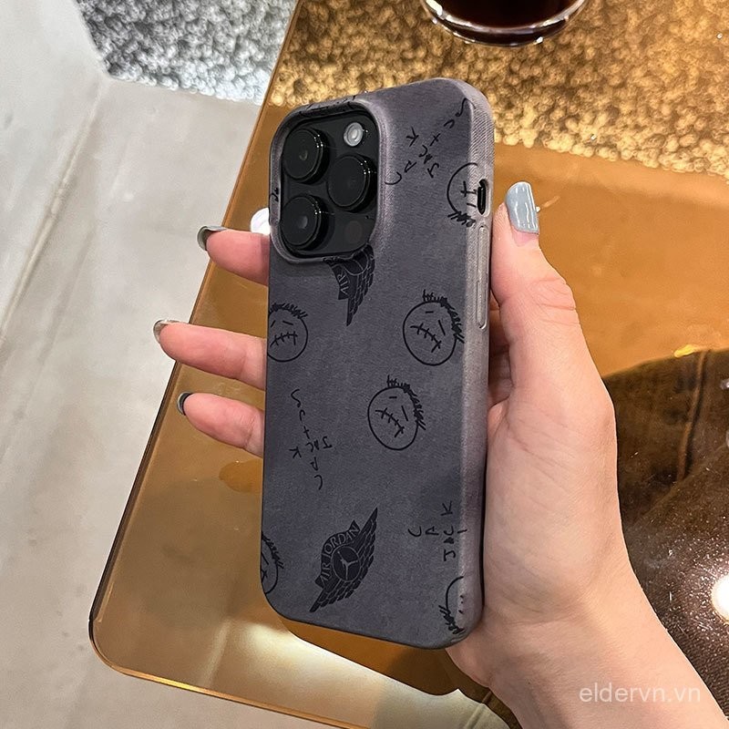 Ốp điện thoại QYJS mặt nhăn nhó dành cho IPhone 16 15 14 13 ProMax 12 PRO 11 7 8 plus 14 15 16 PLUS XR XR XSMAX SE Ốp Cứng Cá Tính cao cấp phim mới Ốp bảo vệ mặt bóng chống rơi WUKB