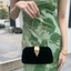 OLVIDO Bữa tối trang trọng, Túi ly hợp buổi tối nhung đen, Ví thiết kế sang trọng cổ điển dành cho nữ