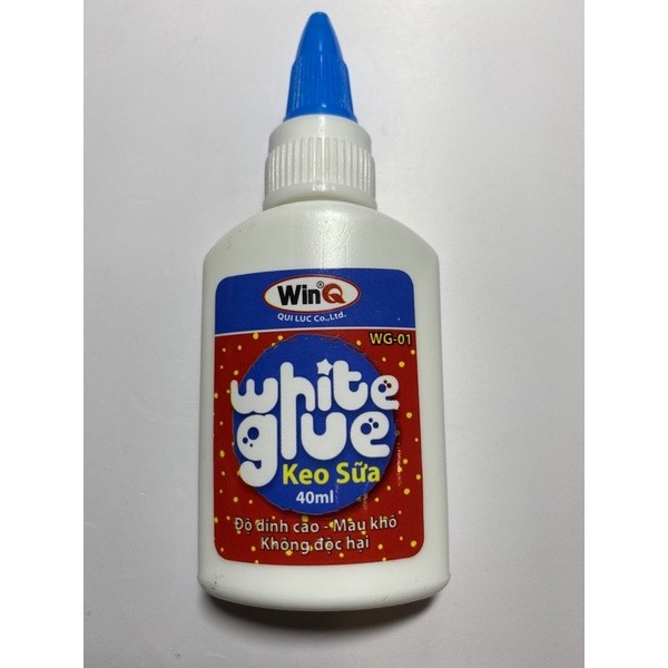 [ 2 CHAI ] Keo sữa chất lượng cao WINQ Qui Lực ( dán giấy, bìa, vải, gỗ... thủ công) 40ml / 120ml