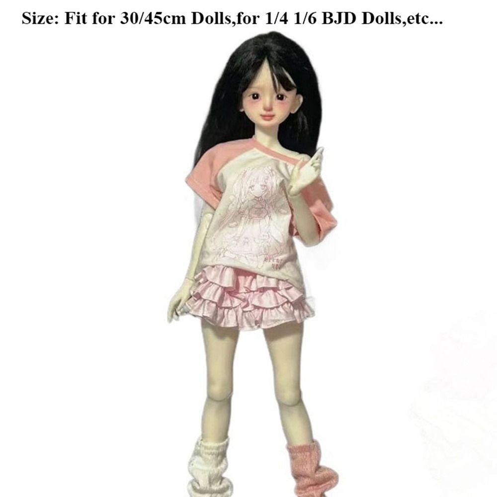 SEYAWSON Quần Áo Đại Học, Tất Chân, Áo Thun Giải Trí, Phụ Kiện DIY Cho Búp Bê 30/45cm 1/4 1/6 BJD