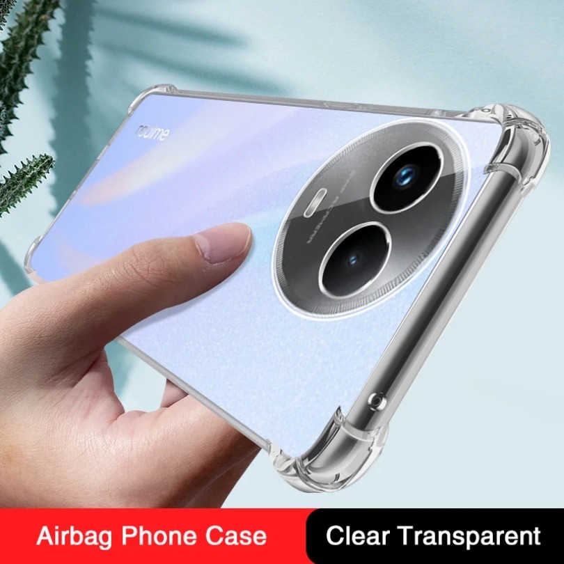 Ốp Điện Thoại Silicon Mềm Đơn Giản Cho Realme V50 V50S Túi Khí Trong Suốt Bảo Vệ Ống Kính Chất Lượng Cao Ban Đầu Ốp Lưng Carcasas