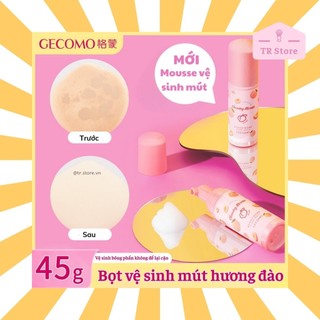 Bọt Mousse Vệ Sinh Cọ Mút Trang Điểm Gecomo Mùi Hương Đào – Rửa Dụng Cụ Trang Điểm Bằng Bọt Mịn