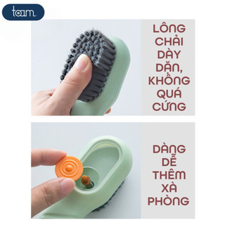 Bàn chải chà giày, giặt đồ đa năng 3in1 có ngăn chứa nước giặt, Bàn chải cọ rửa đa năng có móc treo