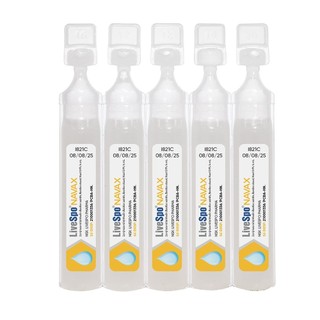 LiveSpo Navax sơ sinh Vàng - Nhỏ mũi, họng cho trẻ em giúp giảm nghẹt mũi, viêm mũi / Hộp 10 ống x 4ml LSP