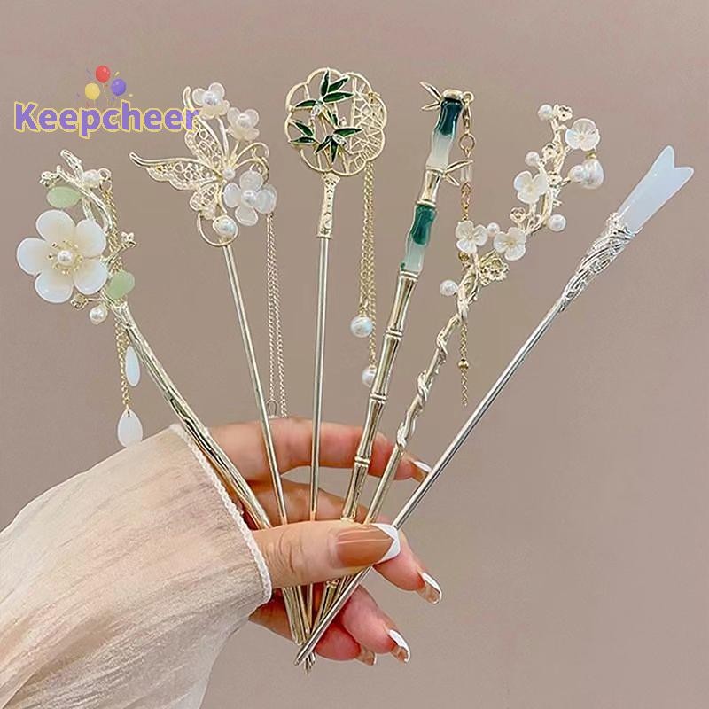 [Keepcheer] Kẹp tóc cổ điển Trung Quốc dành cho nữ Kẹp tóc thủ công tươi mát Phụ kiện trang sức quyến rũ Đồ trang sức Đồ trang trí tóc [Mới]