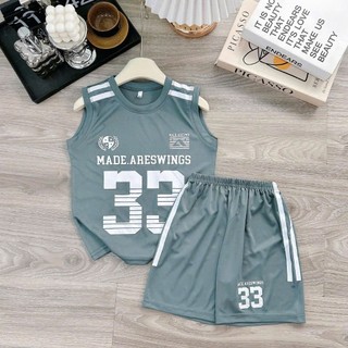 Bộ quần áo thể thao sát nách cho bé trai 14-52kg mẫu MADE.Đồ bộ ba lỗ bé trai.bộ đồ hè bé trai. H41