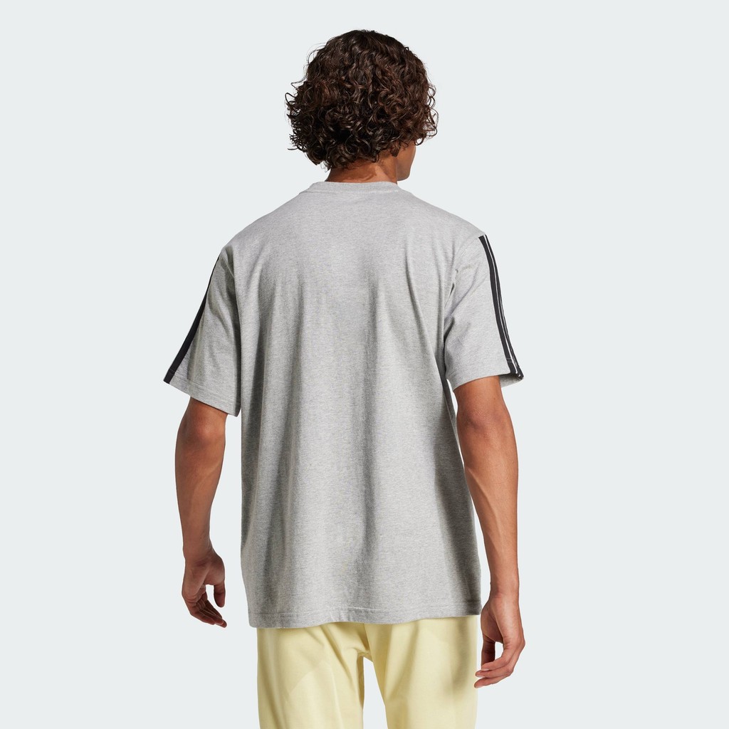 adidas Lifestyle Essentials 3-Stripes Single Jersey Tee Men Grey JW1953 | BigBuy360 - bigbuy360.vn