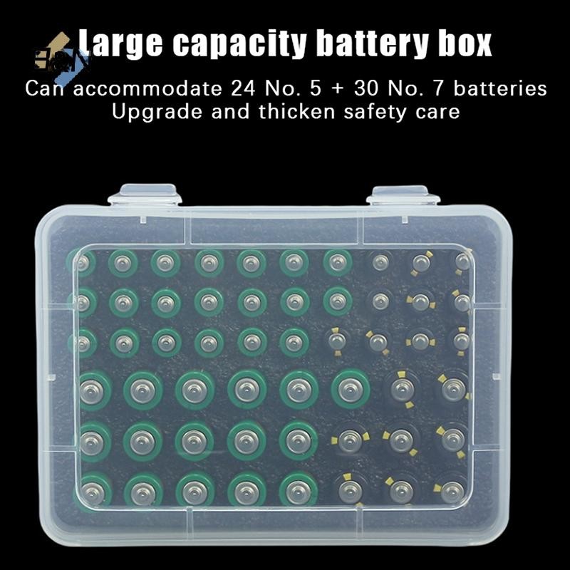 Giá đỡ sắp xếp lưu trữ pin B & N Giữ 54 pin AA AAA, Hộp đựng pin Hộp đựng nhà để xe, Hộp đựng tổ chức ngăn kéo gia đình.