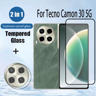 Tecno Camon 30 5G 2 trong 1 Kính Cường Lực Bảo Vệ Màn Hình Cho 40 Premier Pro 4G 9D Kính Bảo Vệ Phim & Ống Kính Máy Ảnh