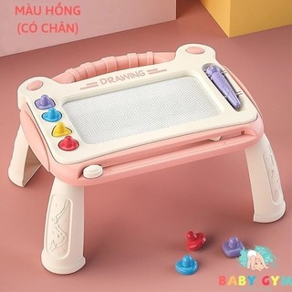Bảng Vẽ Tự Xóa Cho Bé Thông Minh Có Chân Bàn, Bảng Từ Tính Tập Viết, Bàn Viết Gạt Xóa Đa Sắc Dành Cho Bé Tập Vẽ- POPIKID