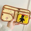 Ví mini canvas ngắn in hình gấu dễ thương và đa năng