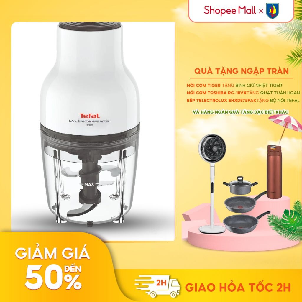 Ảnh Máy xay thịt Tefal MB520138 - Công suất lớn 300W - Tổng công suất 0.4 Lít - Bảo hành 24 tháng 1