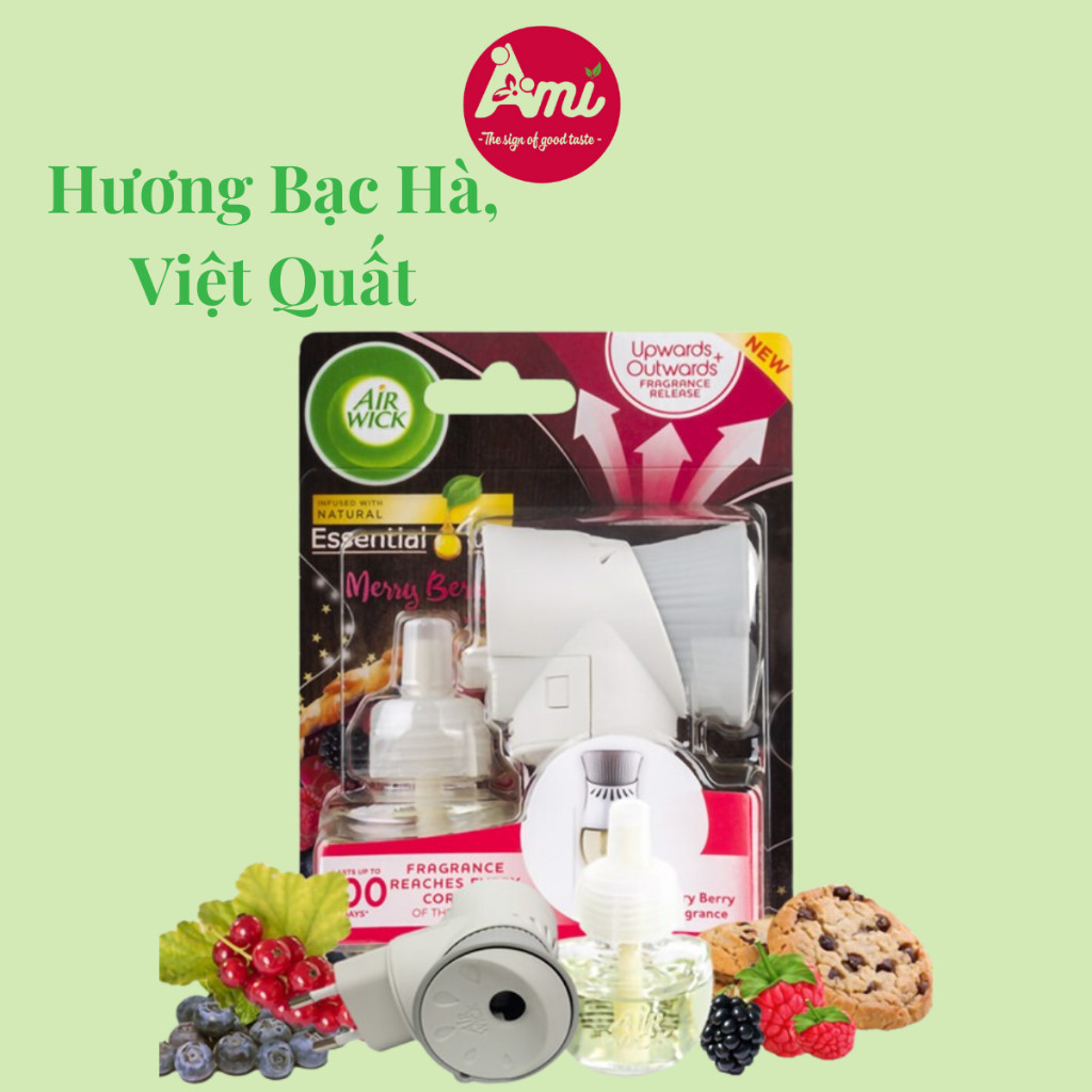 Bộ Tinh Dầu Cắm Điện 220V Air Wick Essential Oils - Đủ Mùi Hương Thiên Nhiên