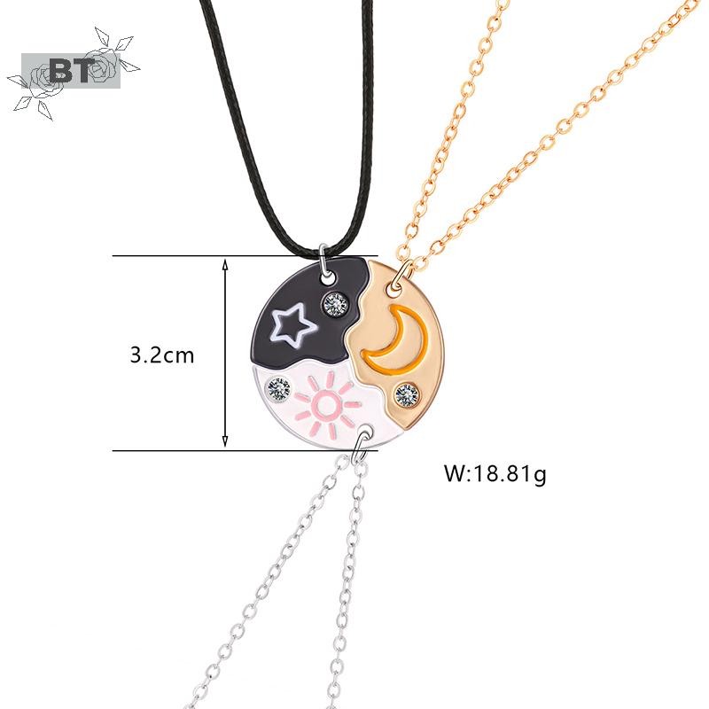 BT 3 Miếng Mới Mặt Trời Ngôi Sao Mặt Trăng Mặt Dây Chuyền Vòng Cổ Thời Trang Người Bạn Thân Nhất Mãi Tình Bạn BFF Nam Nữ Quyến Rũ Chokers VM