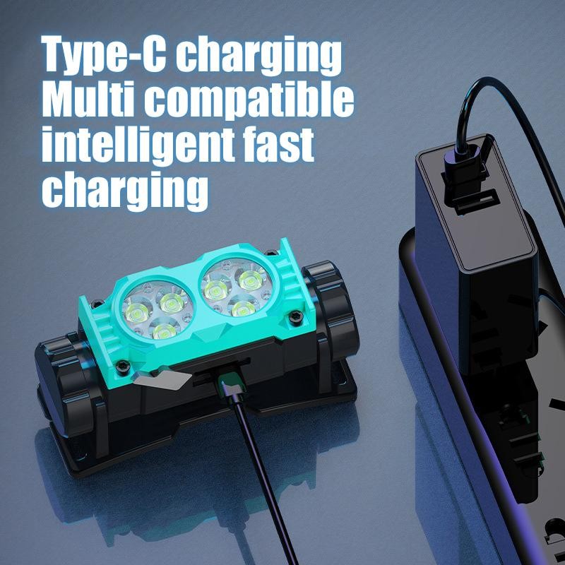 Đèn pha sạc LED TMOY Đèn pin có thể điều chỉnh Đèn làm việc USB TCS