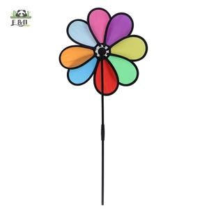 Mưa Nhiều Màu Sắc Dazy Flower Spinner Cối Xay Gió Sân Vườn Trang Trí Ngoài Trời Emkk