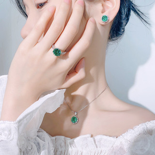 Châu Âu Mỹ ins Kim Cương Phong Cách Mới Ngọc Lục Bảo Nhiều Màu Sắc Kho Báu Phù Hợp Với Nữ