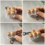 Móc khóa JVSUB Fidget, Bàn phím DIY Keycap Nắp bàn phím ngón tay, Thiết kế bánh mì Caramel thư giãn Giảm căng thẳng Vượt qua nút thời gian Móc khóa Keycap dành cho người lớn