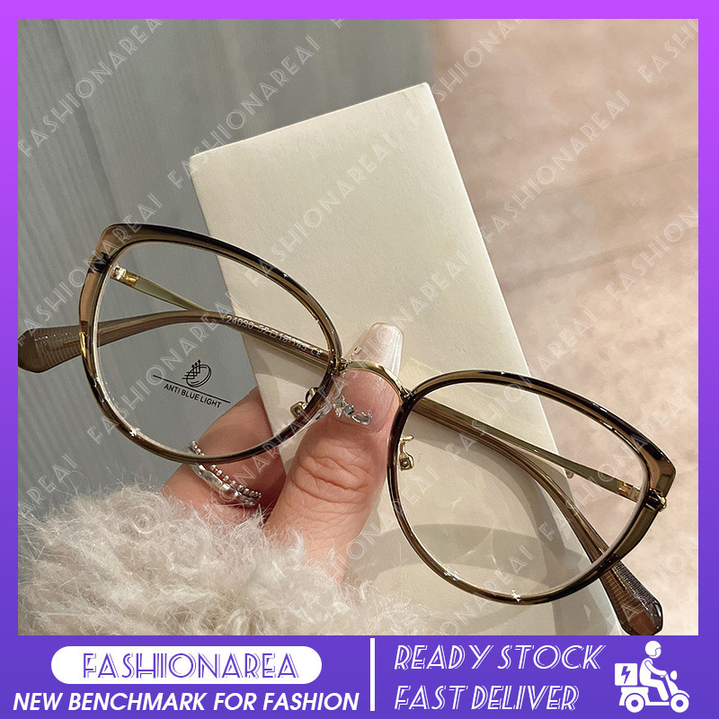 Mới Vintage Mèo Mắt Kính Khung Nữ Có Thể hoán Đổi Ống Kính Cao Cấp Chống Ánh Sáng Xanh Kính Khung