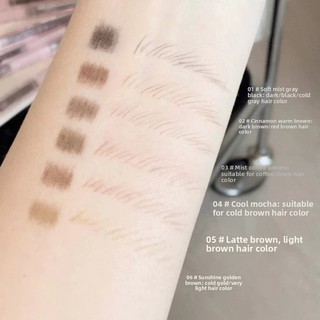 FLORTTE Bút chì kẻ mày nhỏ Machete Phấn bút chì kẻ mày dành cho nữ Chống thấm nước và lâu trôi Người mới bắt đầu Dễ dàng tô màu Bút chì kẻ mày cực mỏng